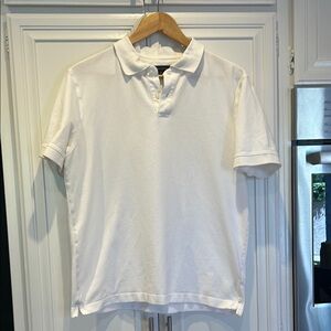 Banana Republic Men’s White Polo Shirt Classic Cotton Blend Size Medium